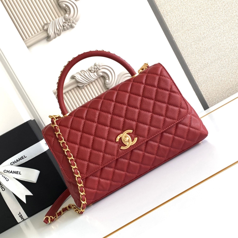 Ch*el top handle bags